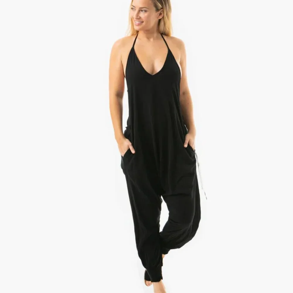 Black Bundle: Jumpsuit + Miami Jogger + Savannah Harem Pants - Picture 2 of 12